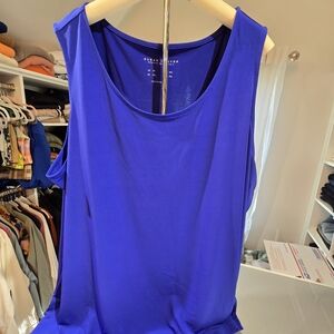 #03 Susan Graver Royal Blue Sleeveless Tank Top